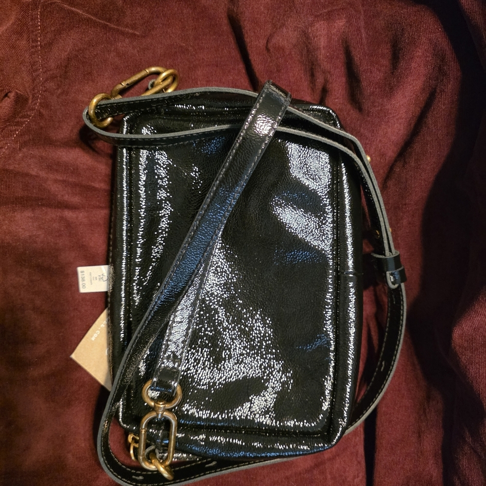 Madewell Black Patent Leather Crossbody Bag